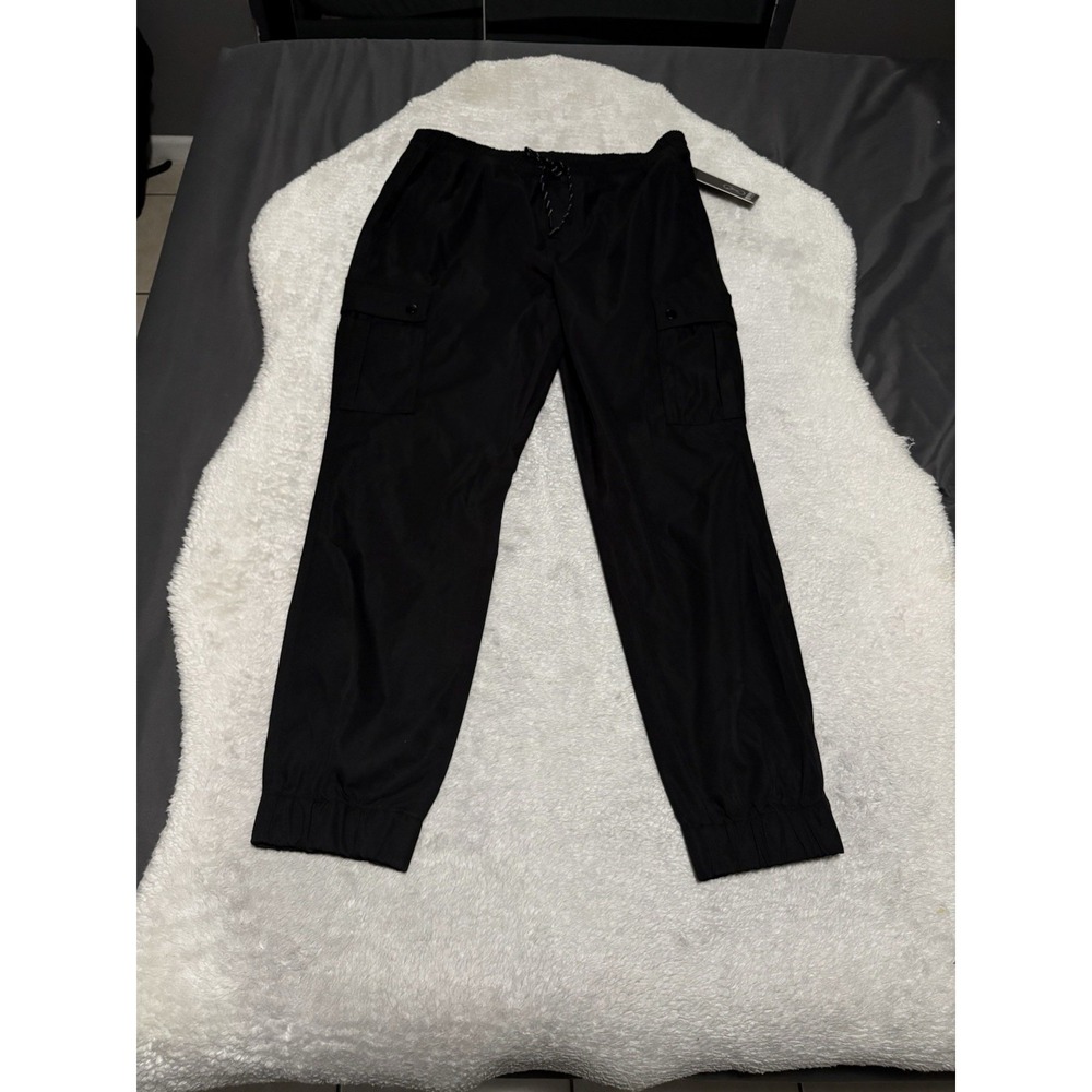 New 90 Degree Woven Mountain Range Black Cargo Jogger Men's Large‎ NWT Reflex